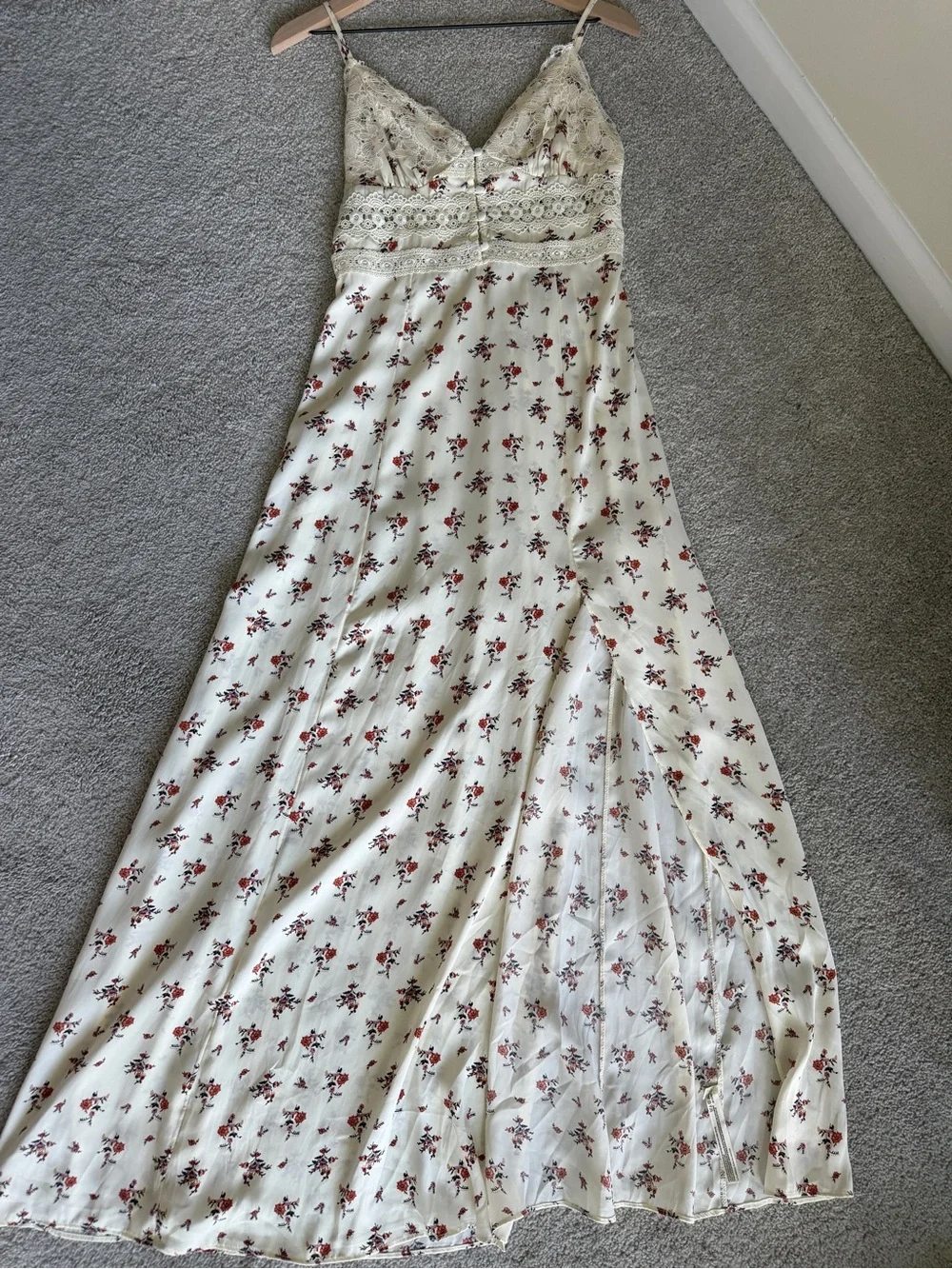 Free People Intimately FP Out & About Floral Lace Maxi Slip Dress NWT Medium - Picture 9 of 12